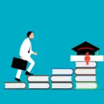 diploma jovem crescimento escada da vida profissional